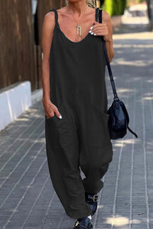 Linen-Style Summer Jumpsuit – Light & Breathable