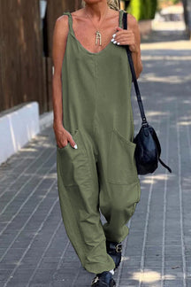 Linen-Style Summer Jumpsuit – Light & Breathable