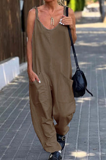 Linen-Style Summer Jumpsuit – Light & Breathable