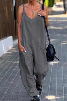 Linen-Style Summer Jumpsuit – Light & Breathable