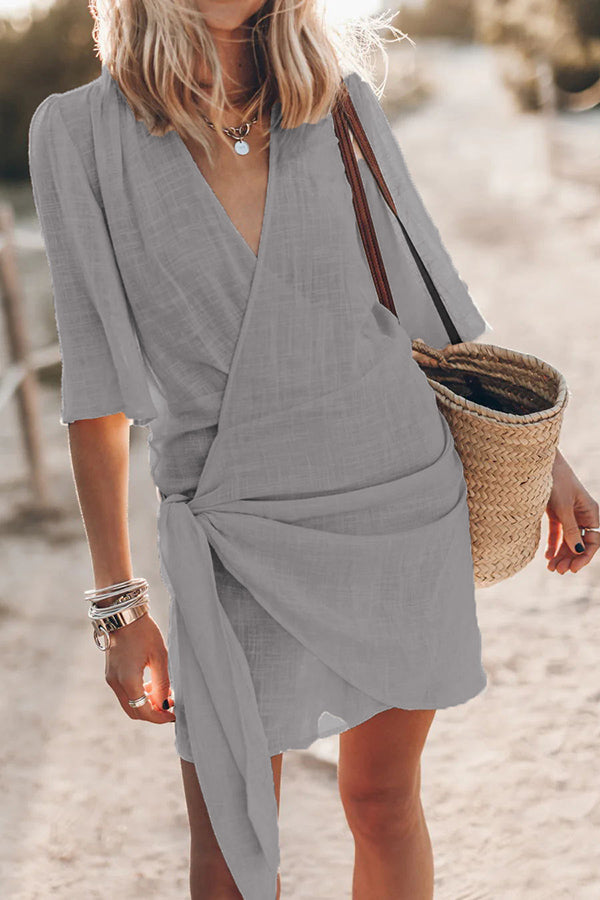 Elegant Cotton Dress with Button Detail