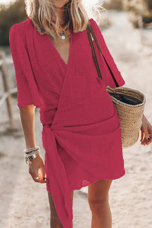 Elegant Cotton Dress with Button Detail