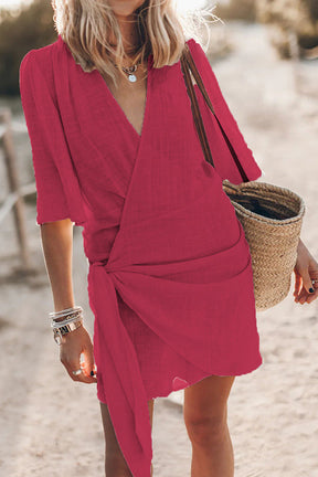 Elegant Cotton Dress with Button Detail