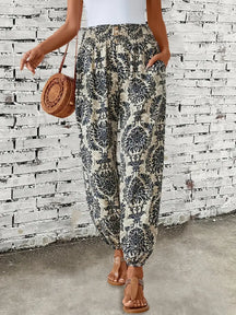 High-Waisted Boho Wide-Leg Pants - Trendy & Comfortable