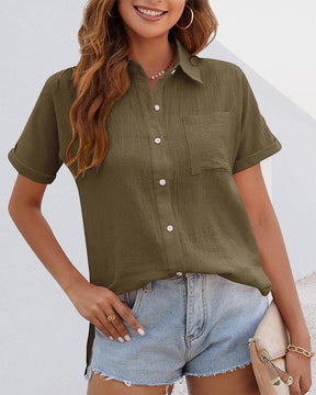 Linen Cotton Blouse - Lightweight & Chic