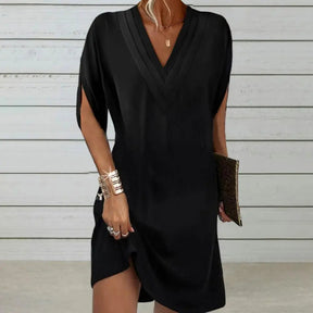 Elegant V-Neck Dress – Timeless & Flattering