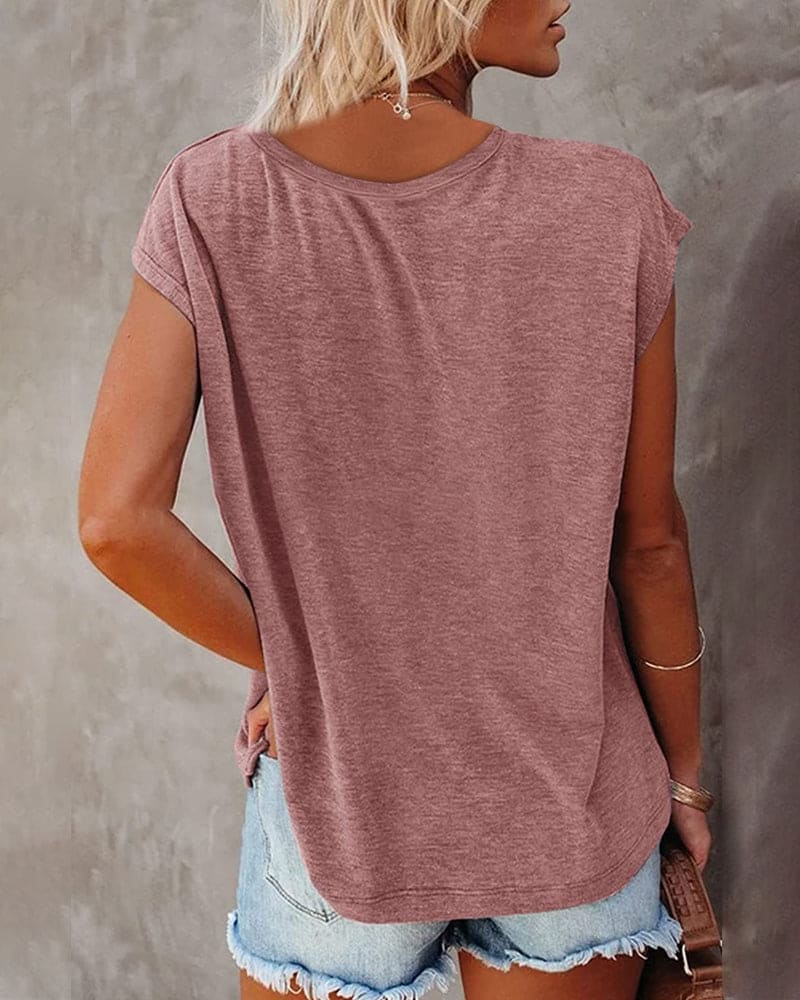 V-Neck Cotton Shirt - Soft & Breathable