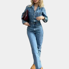 Denim Jumpsuit with Straight-Leg Fit - Stylish & Comfortable