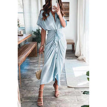 Elegant Wrap Summer Dress – Chic & Comfortable