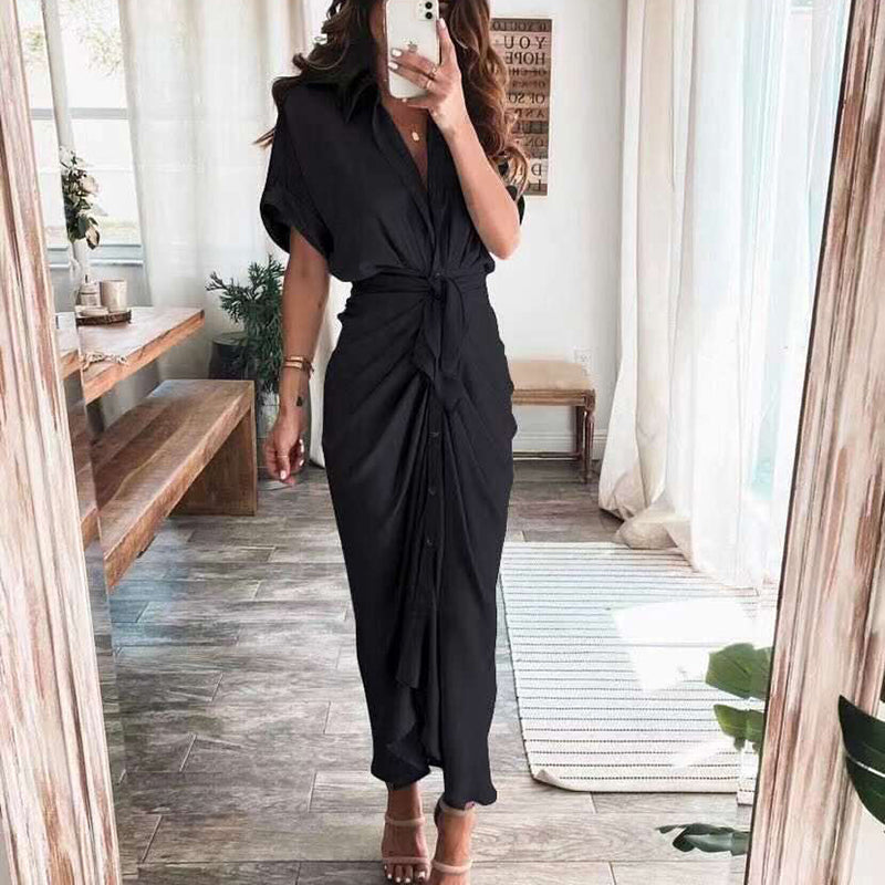 Elegant Wrap Summer Dress – Chic & Comfortable