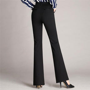 High-Waisted Flared Trousers - Elegant & Stylish