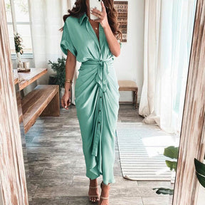 Elegant Wrap Summer Dress – Chic & Comfortable