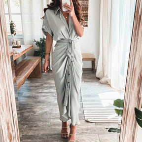 Elegant Wrap Summer Dress – Chic & Comfortable