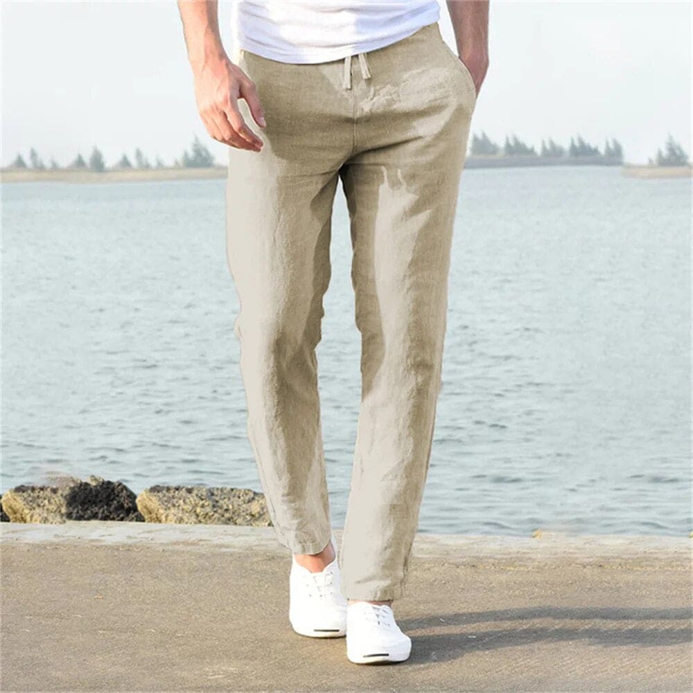 Men’s Cotton Relaxed Fit Pants – Breathable & Stylish