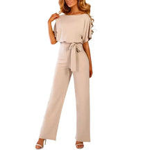 Lace-Up Waist Jumpsuit - Elegant & Flattering