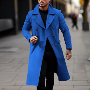 Elegant Long Men's Coat – Timeless & Warm