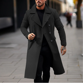 Elegant Long Men's Coat – Timeless & Warm