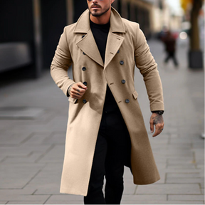 Elegant Long Men's Coat – Timeless & Warm