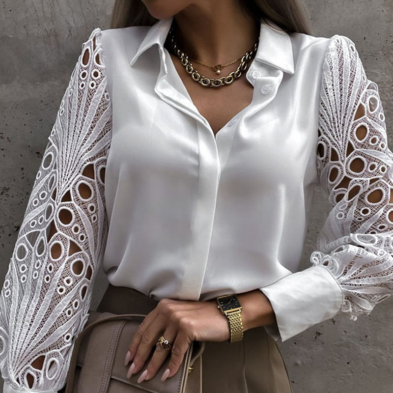 Elegant Lace Blouse – Classic & Chic