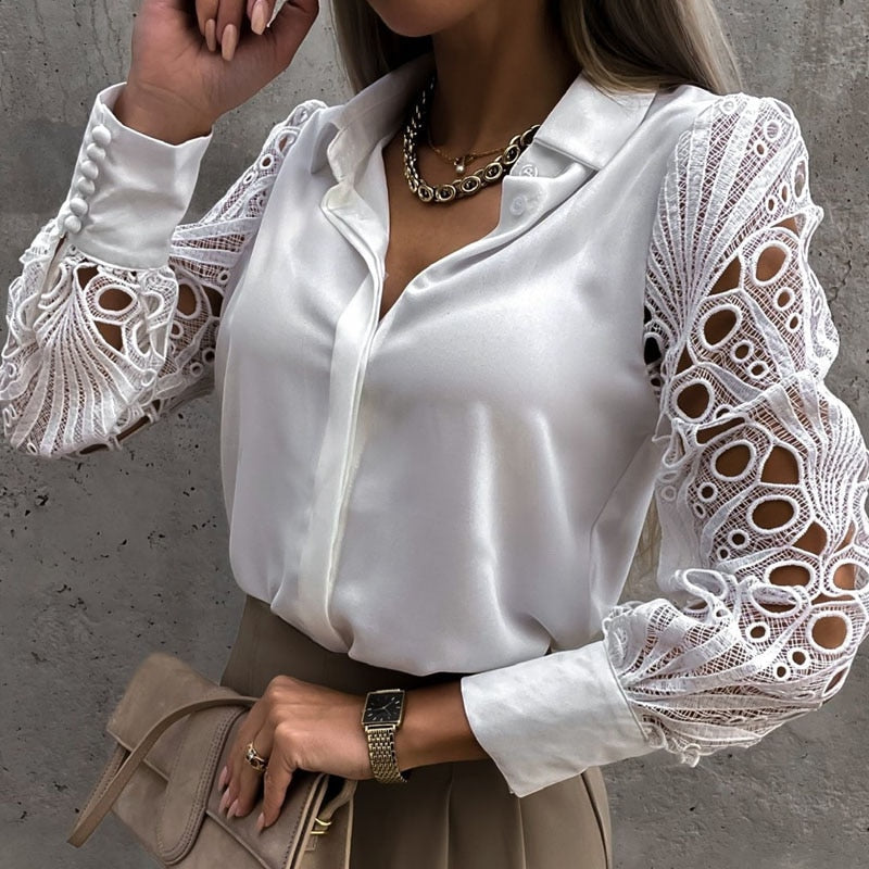 Elegant Lace Blouse – Classic & Chic