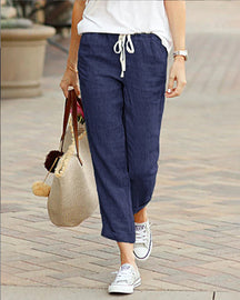 Lightweight Cotton-Linen Spring Trousers