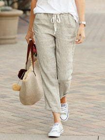 Lightweight Cotton-Linen Spring Trousers