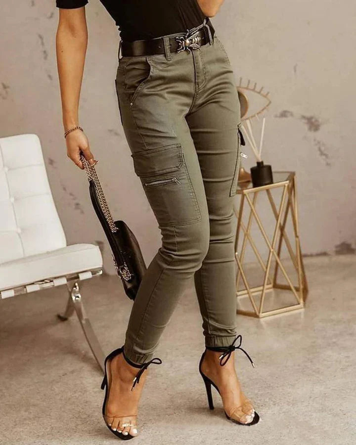 Women's High-Waisted Cargo Pants