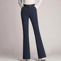 High-Waisted Flared Trousers - Elegant & Stylish