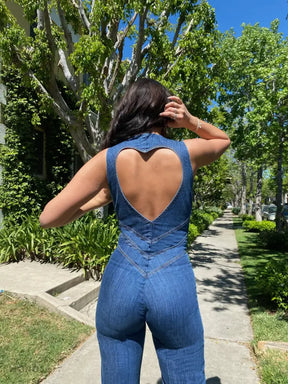 Sleeveless Denim Jumpsuit - Bodycon & Stylish